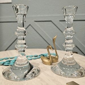 Crystal Candlestick Holder Set 2 Marshall Fields By Miller Rogaska Candle Holder